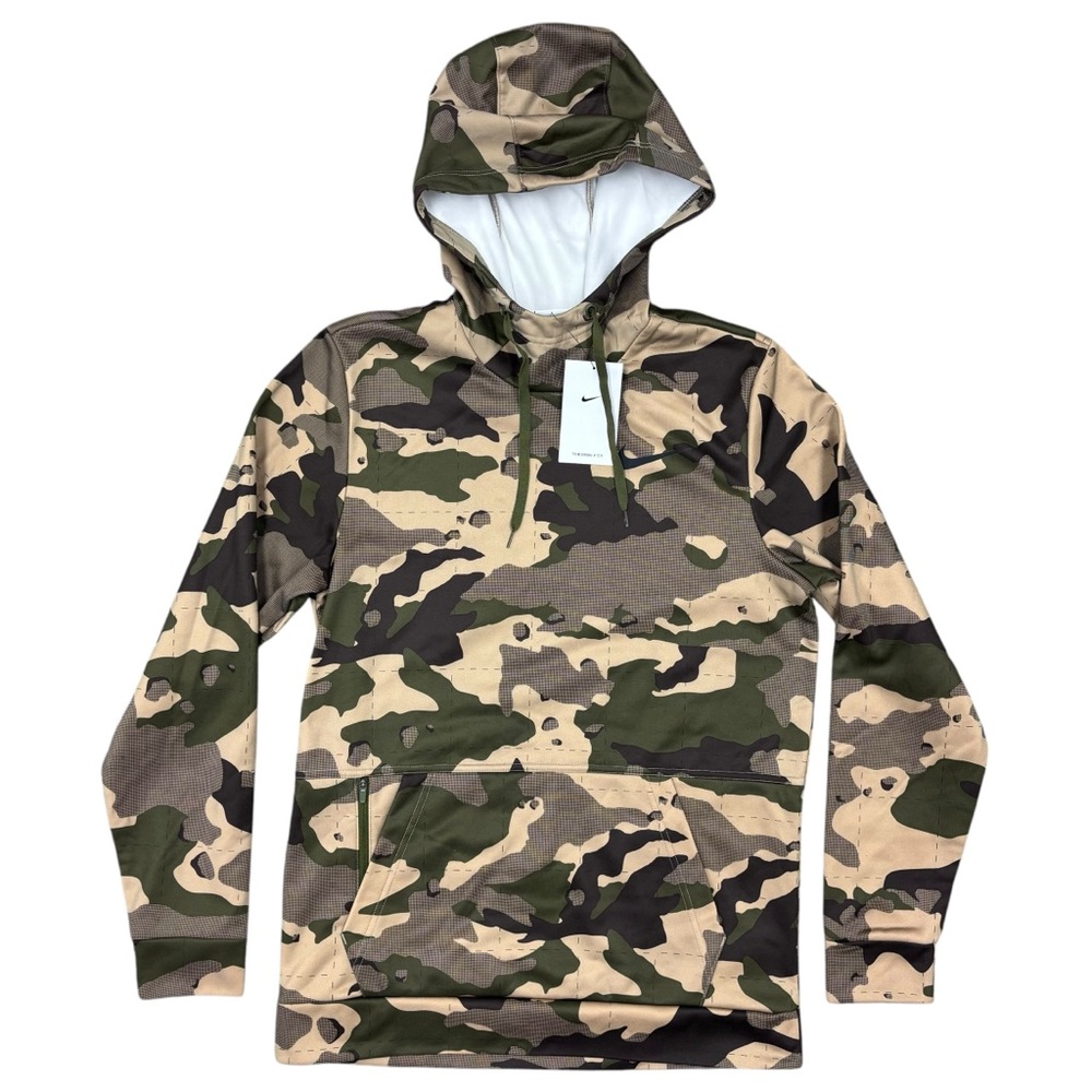 Nike Therma-Fit Forest Camo Brown Hoodie Sweatshirt